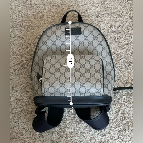 Gucci Beige and Black GG Canvas Backpack - Picture 7 of 7